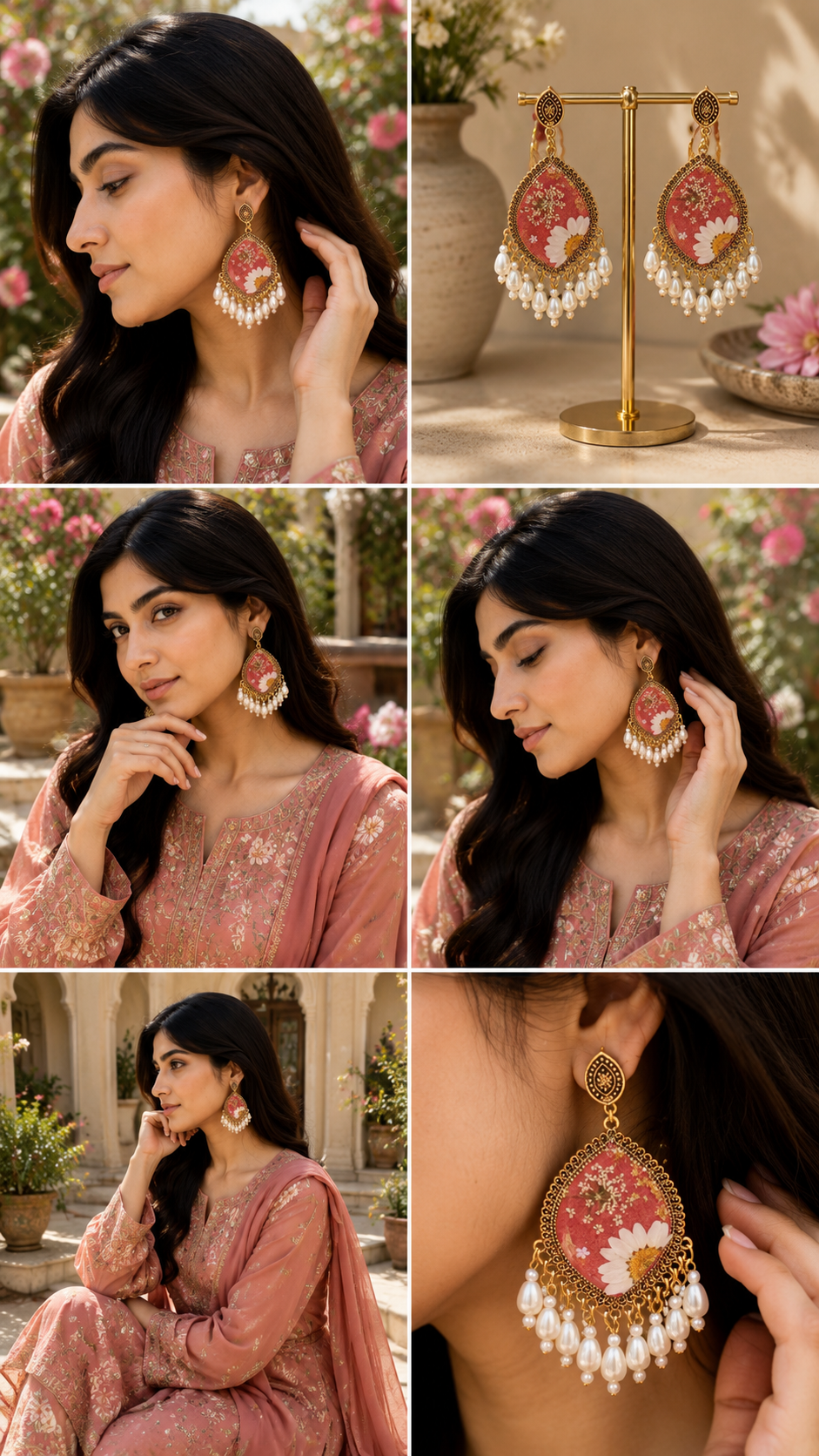Blossom Pearl Luxe Statement Earrings