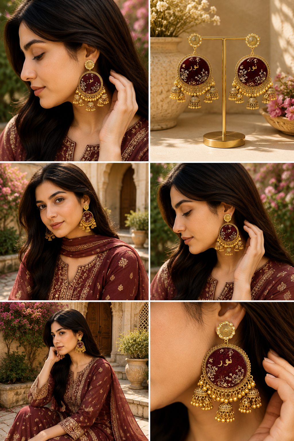 Noor Personalized Resin Jhumka Earrings