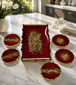 Emerald Resin Tray Set