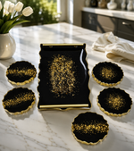 Emerald Resin Tray Set