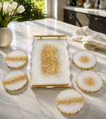 Emerald Resin Tray Set
