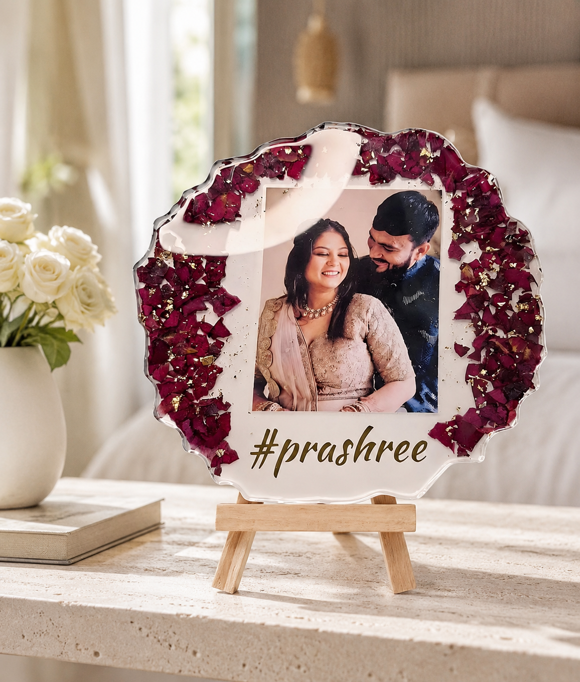 Floral Resin Photo Frame