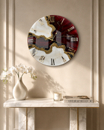 Burgundy Resin Clock