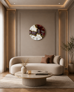 Burgundy Resin Clock