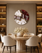 Burgundy Resin Clock