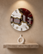 Burgundy Resin Clock