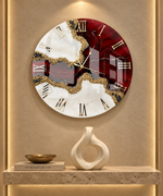 Burgundy Resin Clock