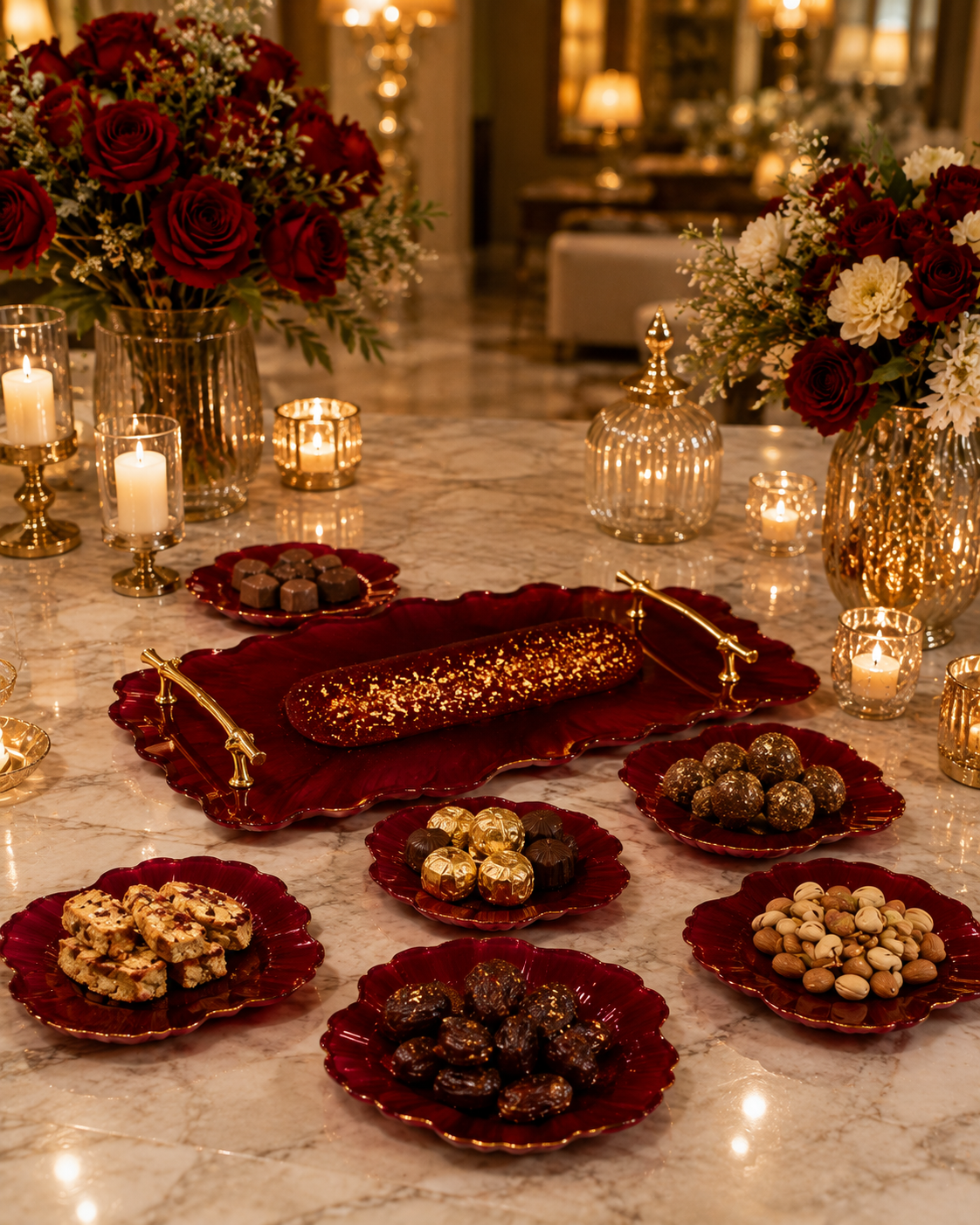 Ruby Resin Serving Set
