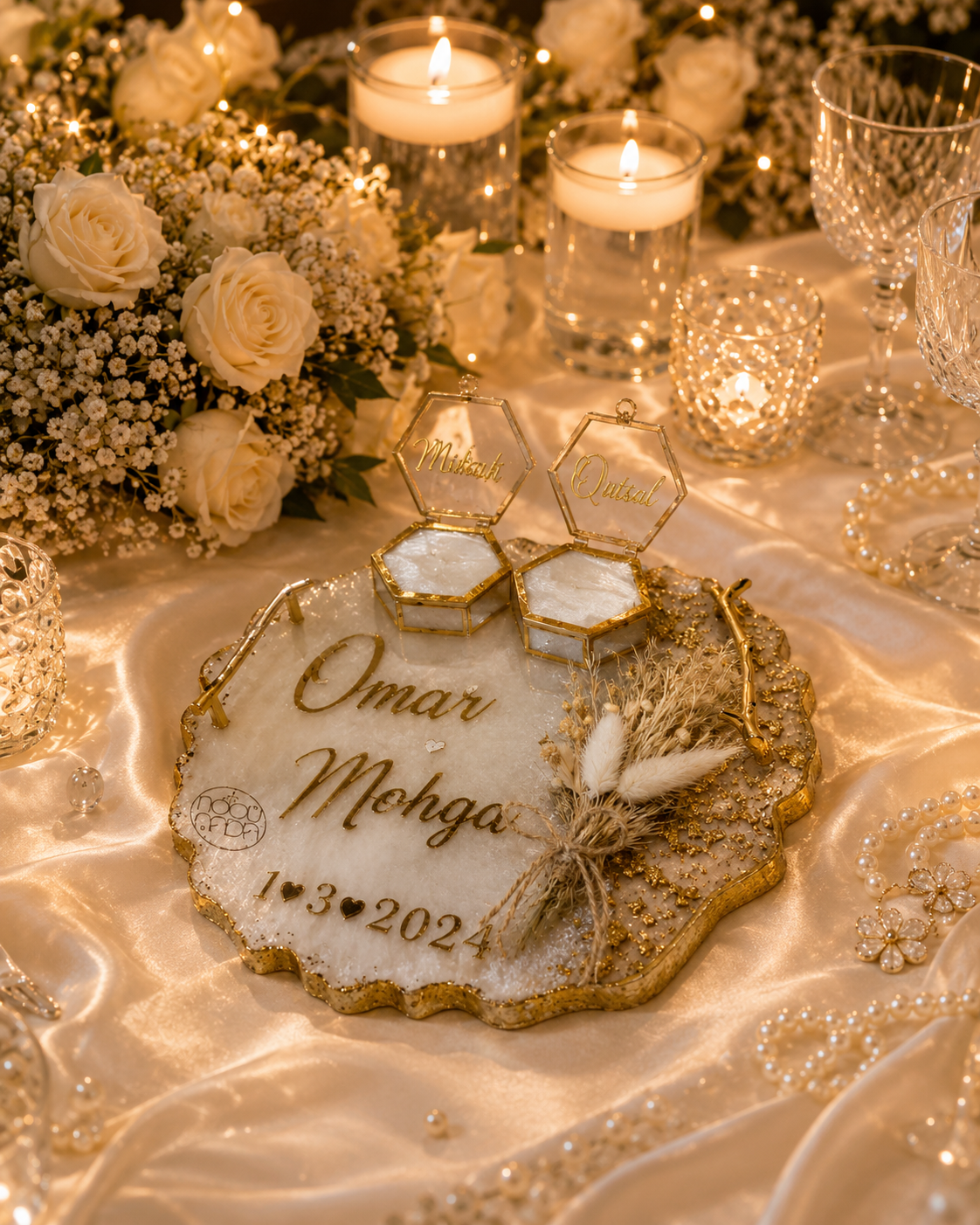 Pearl Wedding Keepsake Tray