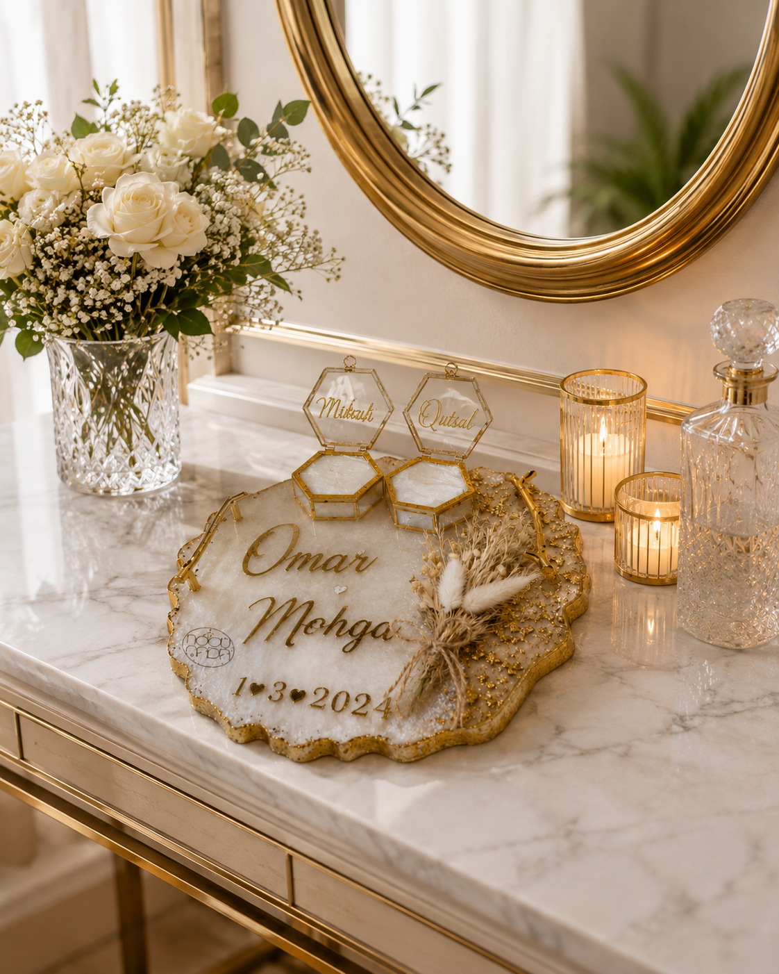 Pearl Wedding Keepsake Tray