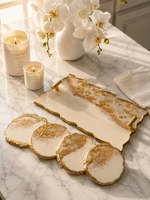 Ivory Marble Tray Set