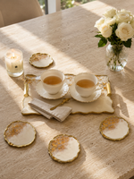 Ivory Marble Tray Set