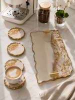 Ivory Marble Tray Set