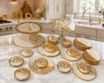 Royal White Gold Resin Serving Set