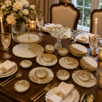 Royal White Gold Resin Serving Set