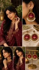 Noor Bloom Personalized Resin Pearl Earrings