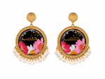 Hifz Personalized Floral Resin Pearl Earrings