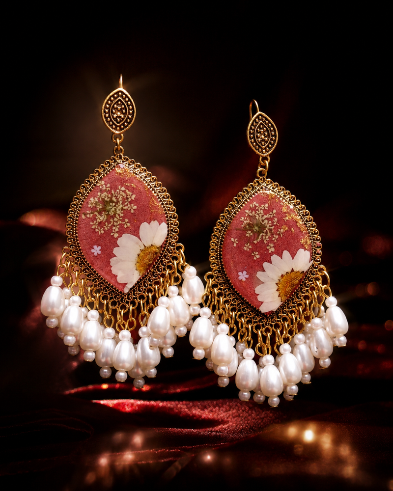 Blossom Pearl  Luxe Statement Earrings