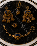 Personalized Midnight Bloom Resin Jewelry Set