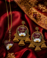 Personalized Crimson Bloom Resin Jewelry Gift Set