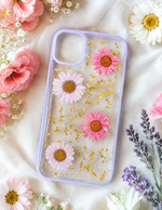 Pressed Flower Resin Phone Case – Lavender Bloom