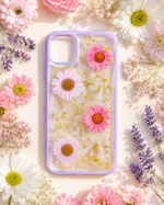 Pressed Flower Resin Phone Case – Lavender Bloom