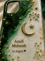 Emerald Green & Gold Pakistan Independence Day Cover(14 August Special)