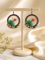 Customizable Ocean Bloom Pearl Resin Earrings