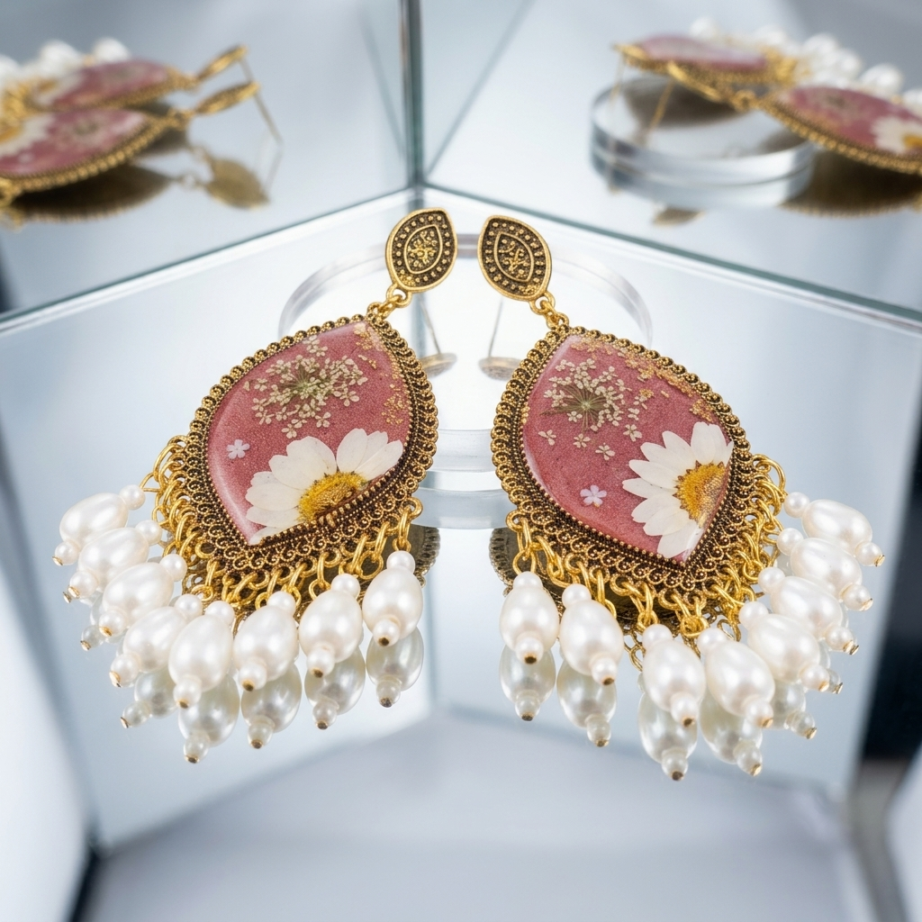 Blossom Pearl  Luxe Statement Earrings