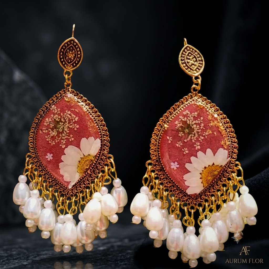 Blossom Pearl  Luxe Statement Earrings