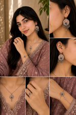 Custom Handmade Resin Floral Jewelry Set for Women | Personalized Necklace, Earrings, Bracelet & Ring